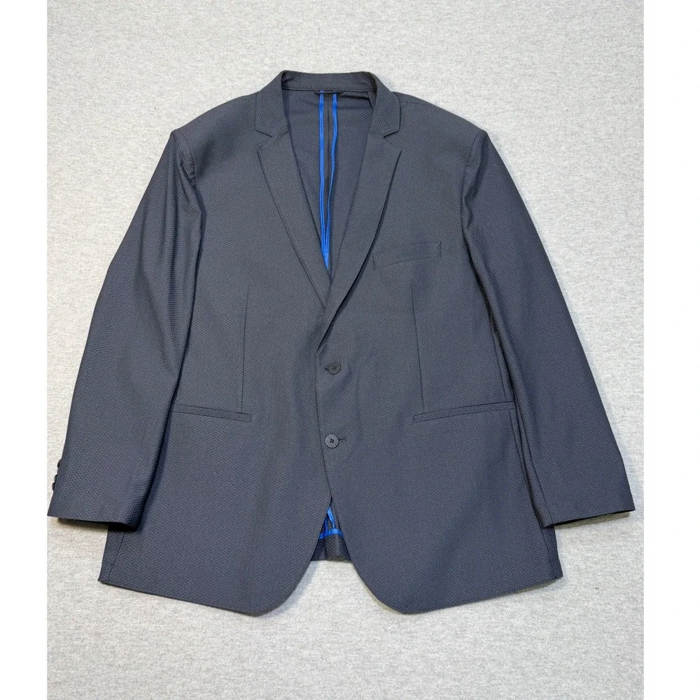 Twillory Performance Blazer Mens 50R Navy Blue 4-Way Stretch Cooling Tech Jacket